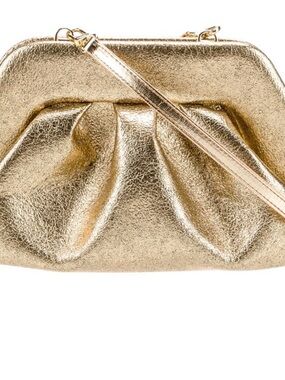 Gold Themoire Bag with Adjustable Strap